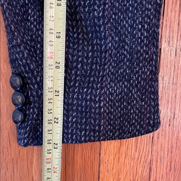 HARRIS TWEED Vintage Scottish Wool Hand Woven Union Made Classic Speckled Blazer - Picture 15 of 15